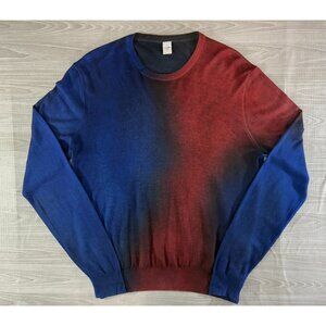 Berluti Cashmere Mulberry Silk-Blend knit Sweater  size L  blue red New $1455